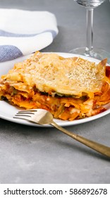 Vegetarian Lasagne On The Plate