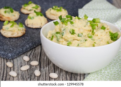 Vegetarian Pate From White Beans With Green Onions