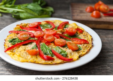 Vegetarian Pizza With Cauliflower Crust