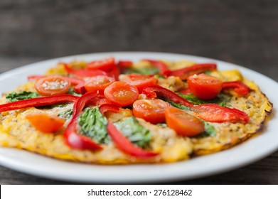 Vegetarian Pizza With Cauliflower Crust