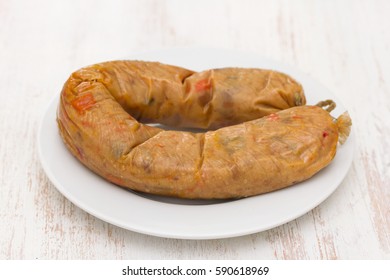 Vegetarian Smoked Sausage On Plate