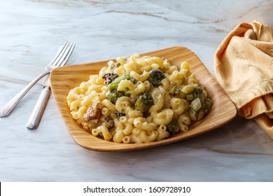 Veggie Mac And Cheese With Roasted Brussels Sprouts Broccoli And Cauliflower