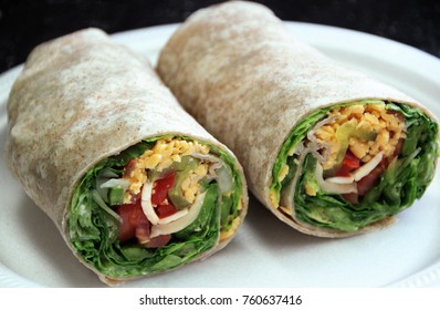 A Veggie Wrap On Whole Wheat