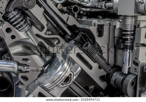 Vehicle engine\
cutaway