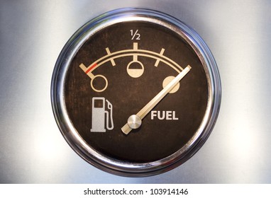 Vehicle Fuel Gauge Showing Full