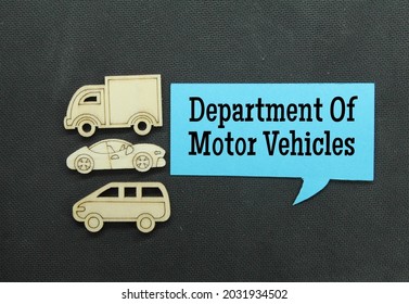 Vehicle Icon, A Conversation Box With The Words Department Of Motor Vehicles