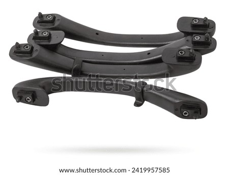 Vehicle interior grab handle on white isolated background. Auto service industry. Spare parts catalog.