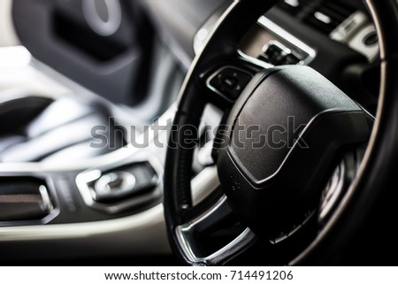 vehicle interior.selective focus.