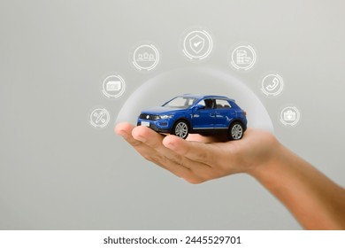 Vehicle management and inspection concepts, insurance, and repair coverage covering your vehicle for financial security. - Powered by Shutterstock