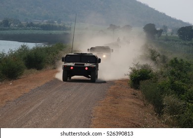 Vehicle Military Convoy