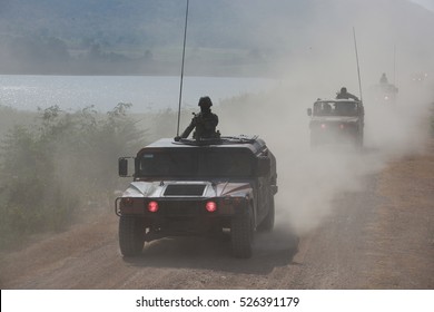 Vehicle Military Convoy