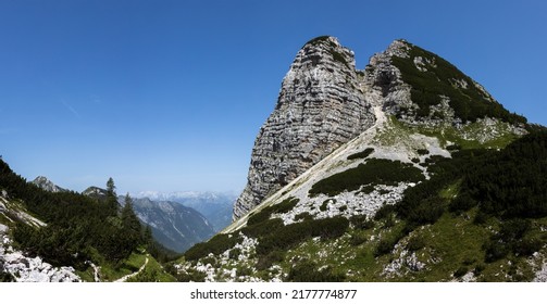 Velika Baba Mountain From Trail To It Summit - Julian Alps Slovenia