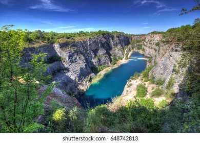 Velka Amerika, Lake in the old quarry, Czech republic