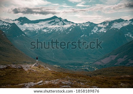 Similar – Image, Stock Photo Geiranger Fjord