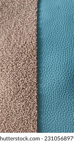 velvet background and blue leather upholstery - Shutterstock ID 2310568979