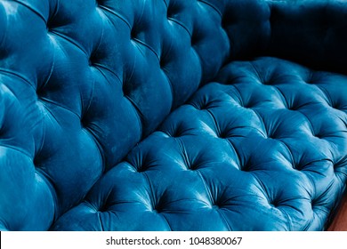 Velvet Couch Background Texture With Sunken Buttons