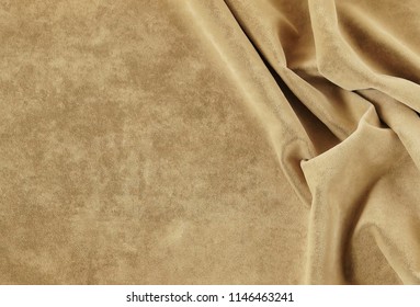 Velvet Texture Beige Color Background, Expensive Luxury Fabric, Material,  Wallpaper. Copy Space