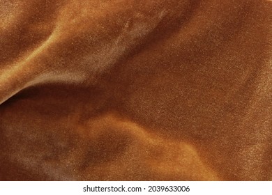 Velvet Texture Brown  Color Background, Expensive Luxury Fabric,  Wallpaper. Copy Space