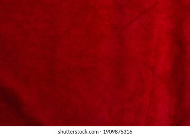 Velvet Texture Of Seamless Leather. Felt Material Macro. Red Suede Texture. Fabric, Leather