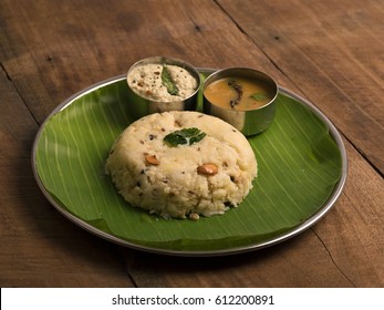 ven pongal images stock photos vectors shutterstock https www shutterstock com image photo ven pongal sambar coconut chutney 612200891