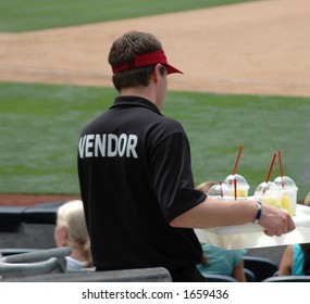 Vendor At A Baseball Game