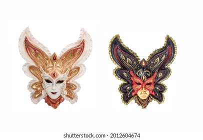 Venetian decorative mask for Venice masquerade isolatede - Shutterstock ID 2012604674