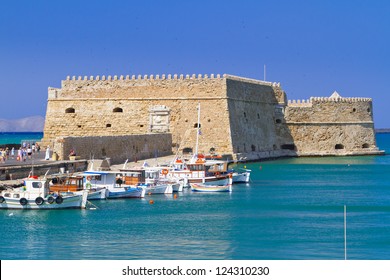 Venetian Fortress Koules In Heraklion, Crete