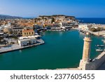 Venetian Harbour in Rethymno, Crete Greece