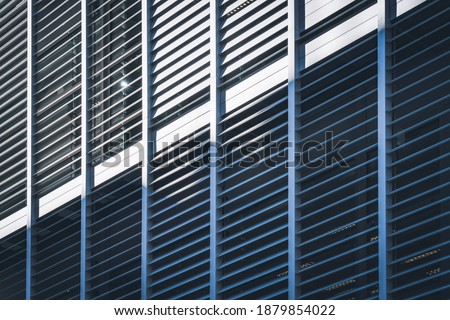 Venetian louvers of a modern residential building