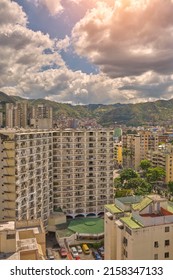 Venezuela, Caracas, view of building and mountains of caracas.