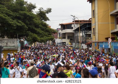 MÉRIDA, VENEZUELA - OCTOBER 2016 - Venezuelan People Did A Protest Against Their Government. This Protest Derived On Violent Acts.