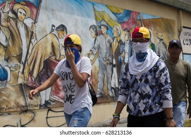 MÉRIDA, VENEZUELA - OCTOBER 2016 - Venezuelan People Did A Protest Against Their Government. This Protest Derived On Violent Acts.