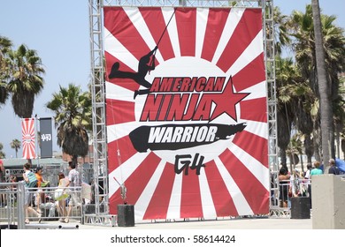 VENICE BEACH, CA - AUGUST 7, 2010: Ninjafest tryouts for new ninjas at Venice Beach where filming for American Ninja Warrior tv show is August 7-8 2010 Venice, CA