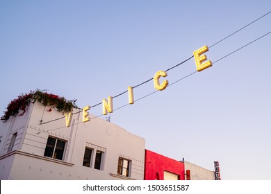 Venice Beach sign in Los Angeles in California - Powered by Shutterstock