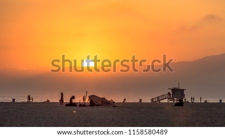 venice beach, sunset