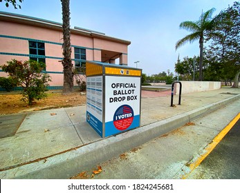 Venice, CaliforniaUSA - September 27, 2020: Official 2020 Election Ballot Drop Box