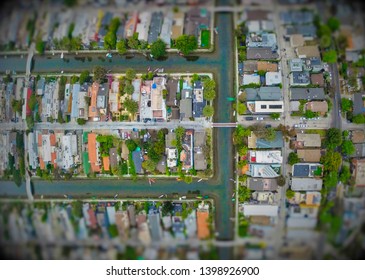 Venice Canals - Aerial - Tilt-shift Photo