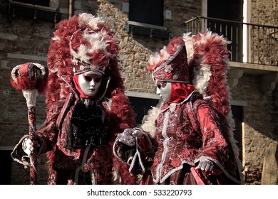 Venice Carnival Costume And Mask.