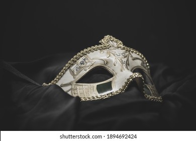 Venice carnival mask on black background - Powered by Shutterstock