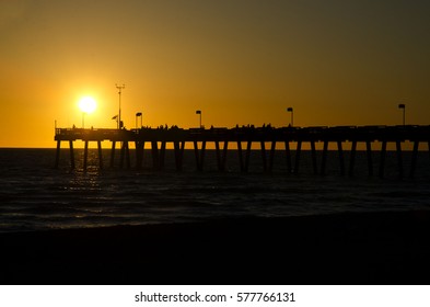 Venice Fishing Pier Sunset. Florida