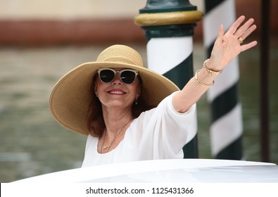 Venice, Italy. 02 September, 2017. Susan Sarandon Arrive At The Hotel Excelsior