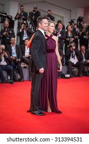 Venice, Italy - 04 September 2015: Director Scott Cooper And Jocelyne Cooper Attend A Premiere For 'Black Mass' During The 72nd Venice Film Festival