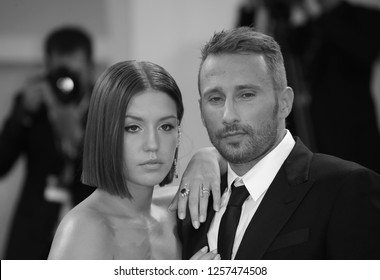 Venice, Italy. 09 September, 2017. Matthias Schoenaerts And Adèle Exarchopoulos  Walks The Red Carpet Ahead Of The 'Racer And The Jailbird (Le Fidele)' Screening During The 74th Venice Film Festival 