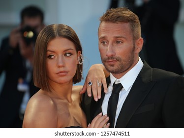 Venice, Italy. 09 September, 2017. Matthias Schoenaerts And Adèle Exarchopoulos  Walks The Red Carpet Ahead Of The 'Racer And The Jailbird (Le Fidele)' Screening During The 74th Venice Film Festival 