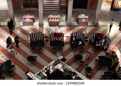 Venice, Italy - April, 23: Top View Of A Coffee Bar On April 23, 2022