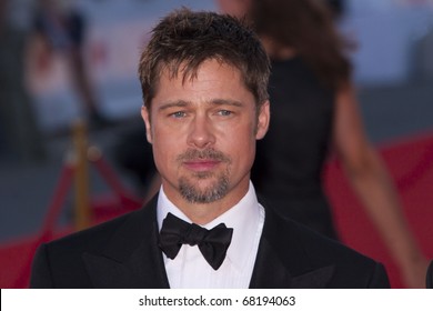 VENICE, ITALY - AUGUST 27: Brad Pitt attends the Opening Ceremony of the 65th Venice Film Festival and the 'Burn After Reading' premiere on August 27, 2008 in Venice, Italy.