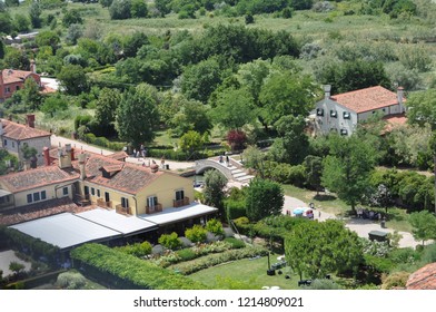 VENICE, ITALY - CIRCA JUNE 2018: Aerial view of Torcello island