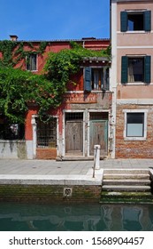 VENICE, Italy - Jun 2015: Originally, Bricks Should Not Be In The Water, But Entire City Is Sinking Down Slowly