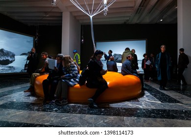 VENICE, ITALY - MAY 08: Japanese Pavilion At The 58th International Art Exhibition Of Venice Biennale On May 08, 2019