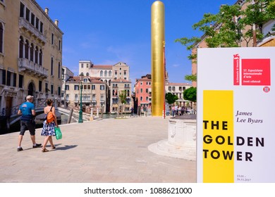 VENICE, ITALY - MAY, 2017: James Lee Byars 20-meter-tall 